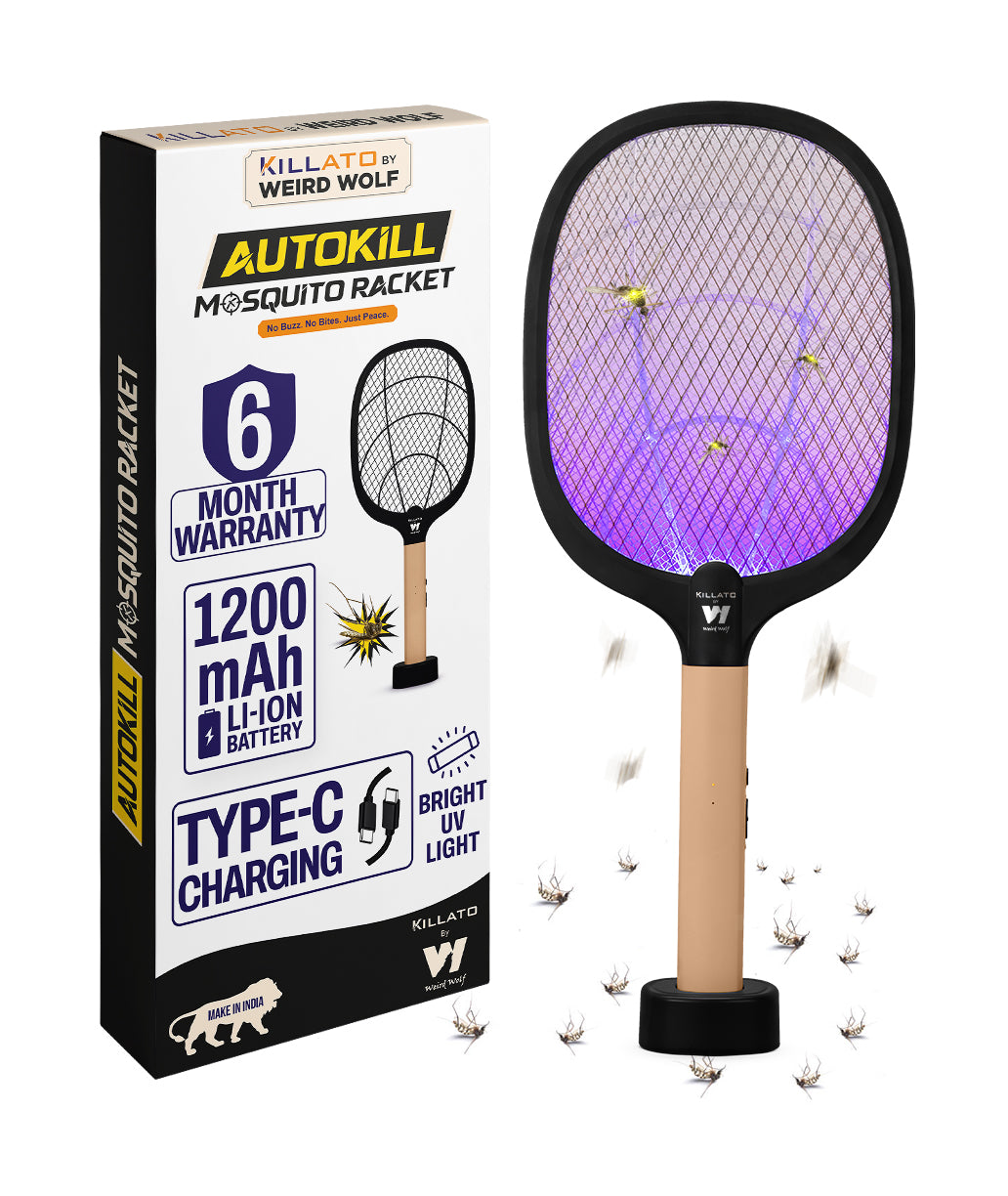 Weird Wolf MR-053 | Best Electric Mosquito Racket Bat & Racket