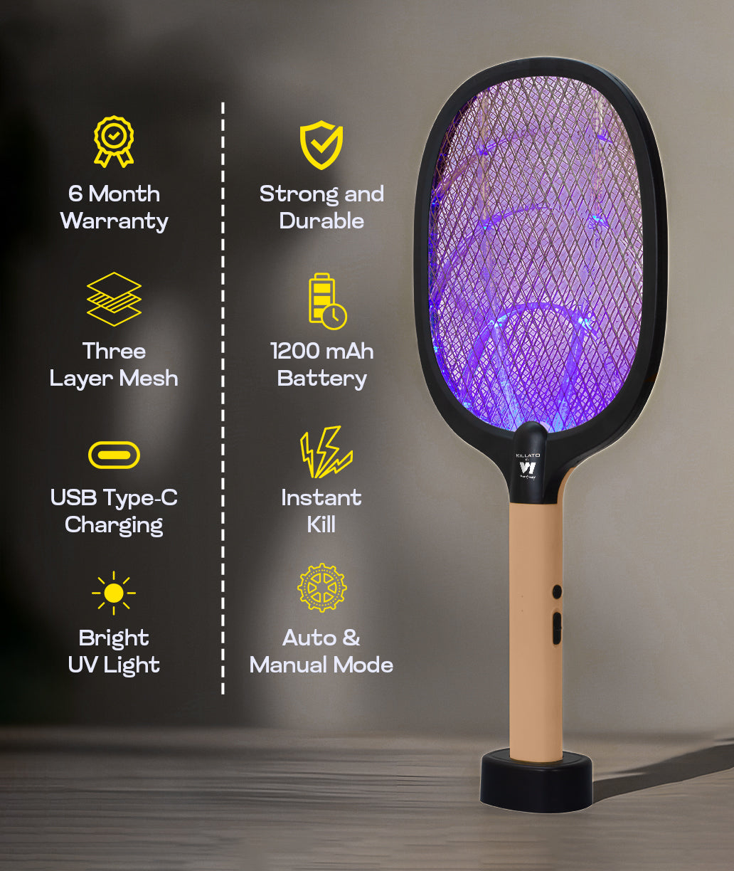 Weird Wolf MR-053 | Best Electric Mosquito Racket Bat & Racket