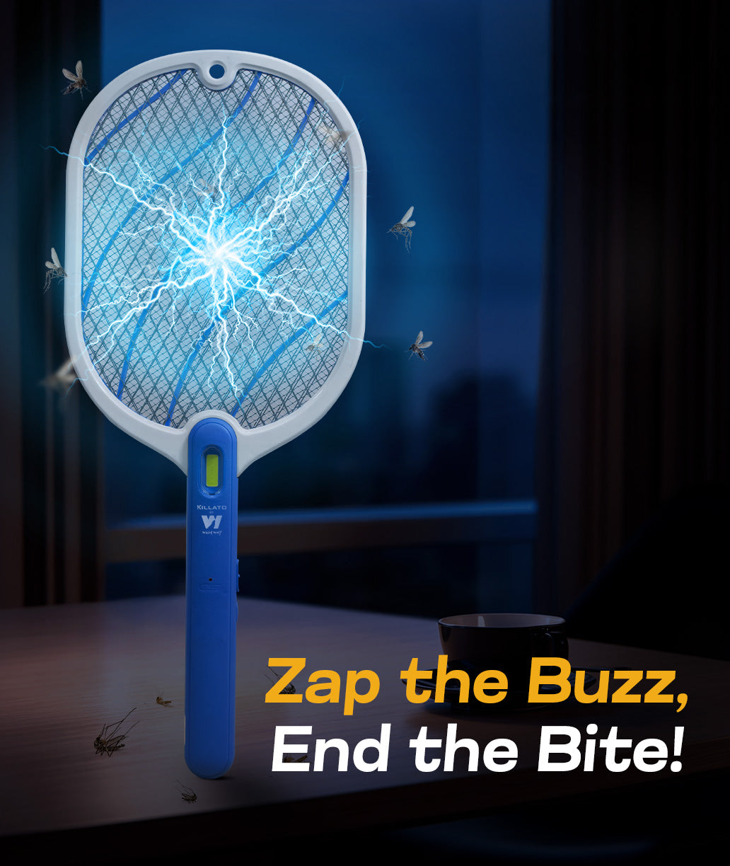 Weird Wolf MR-057 Electric Mosquito Racket Bat | Mosquito Killer