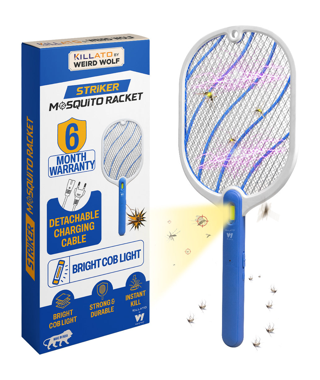 Weird Wolf MR-057 Electric Mosquito Racket Bat | Mosquito Killer